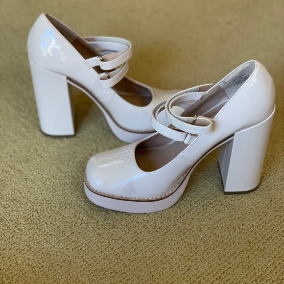 Steve Madden Twice Platform Pump Mary Jane Bone - Picture 5 of 8